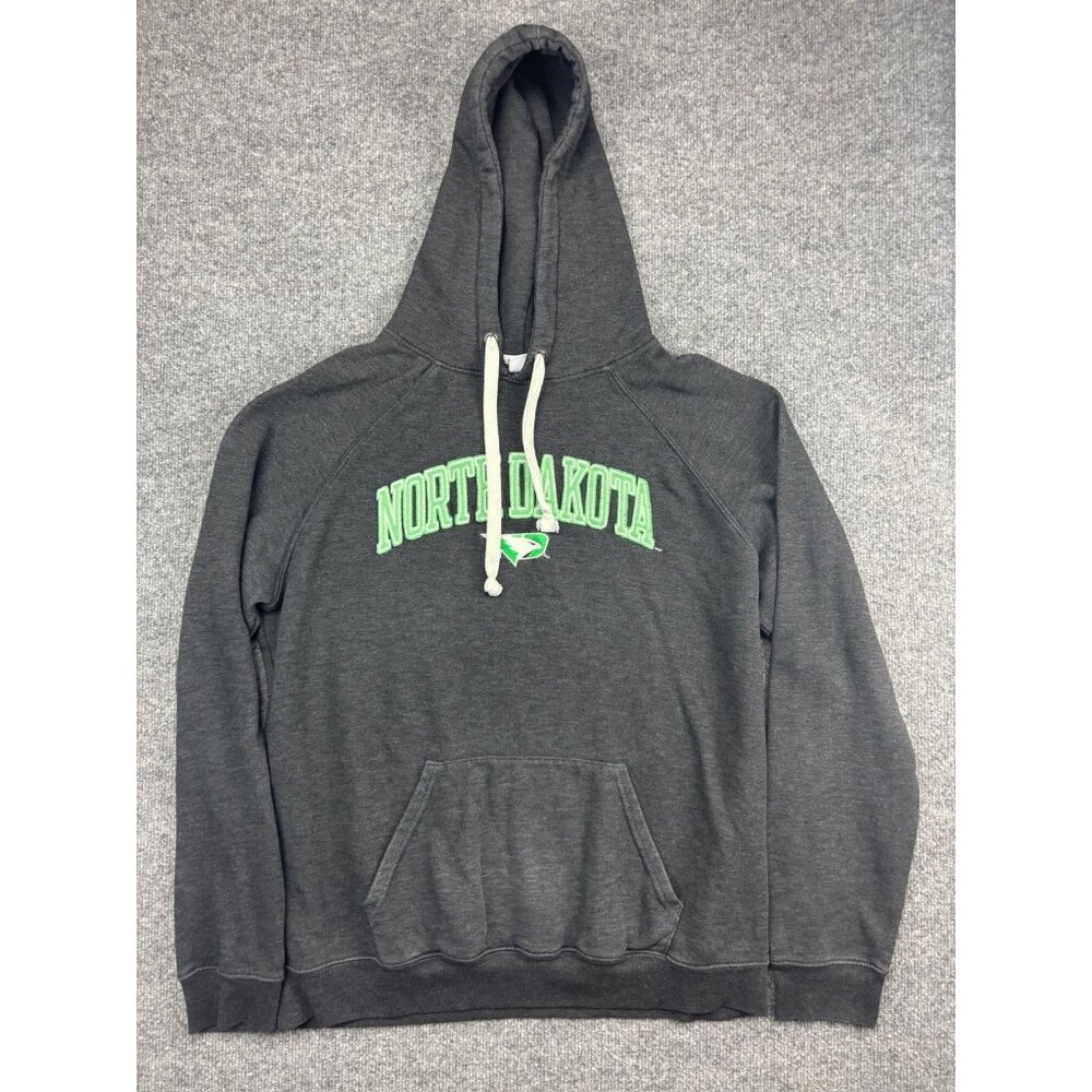 North Dakota Fighting Hawks Pullover Hoodie Men's L Gray Captivating Apparel‎